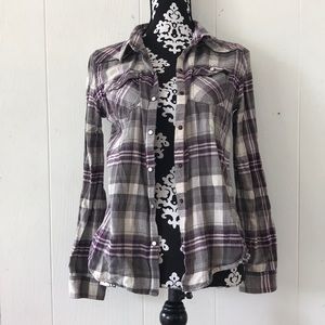 🍓purple and grey flannel